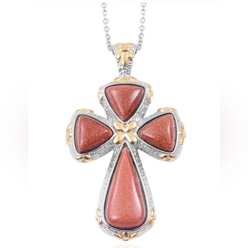 Goldstone Stainless Steel  Pendant - Picture 2 of 3